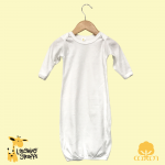 Long sleeves baby night gown with elastic bottom