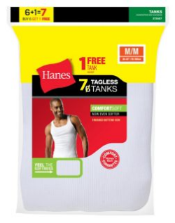 Hanes Men's TAGLESS® ComfortSoft® A-Shirt 7-Pack (- flannels